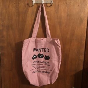 Pink cat tote from Japan